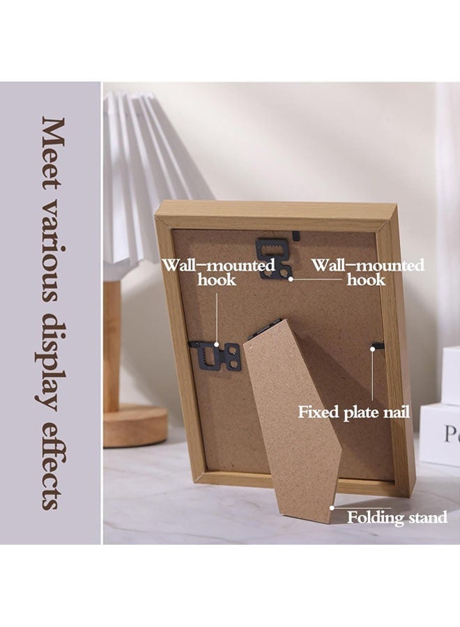 Keranixy Wooden Frame,Picture Frame,  Wooden Tabletop Photo Frame Horizontal and Vertical Formats for Wall with stand for Desk Craft, Ideal for Table, Home and Wall Decor - Image 4